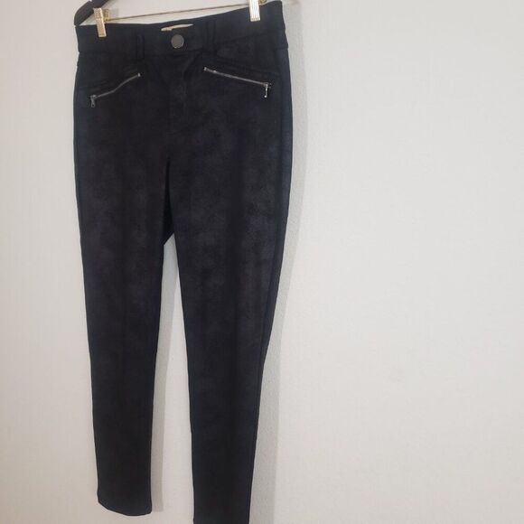 Democracy Ponte Pants 12 Black AB Technology Grunge Witchy Goth Sretchy Metallic - Picture 5 of 11